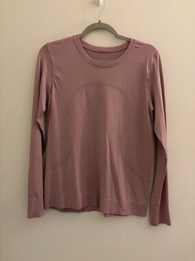 Lululemon swiftly tech relaxed fit long sleeve size 12- Mauve Pink